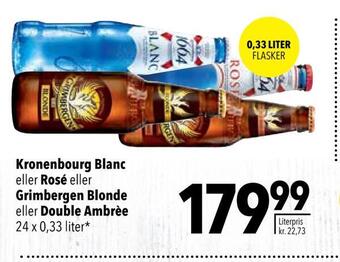 Citti Kronenbourg blanc eller rosé eller grimbergen blonde eller double ambrèe tilbud