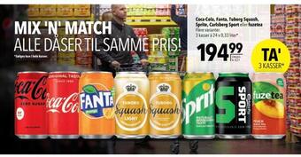 Citti Coca-cola, fanta, tuborg squash, sprite, carlsberg sport eller fuzetea tilbud
