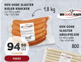 Scandinavian Park Den gode slagter pølser tilbud