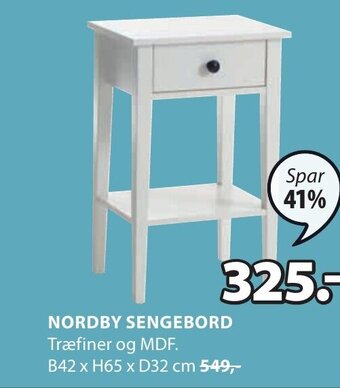 JYSK Nordby Sengebord tilbud