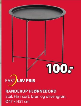 JYSK Randerup Hjørnebord tilbud