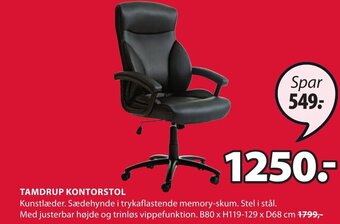 JYSK Tamdrup Kontorstol tilbud