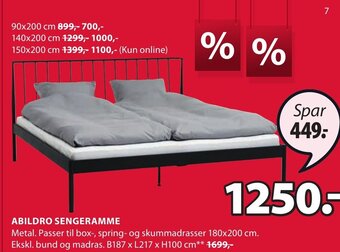 JYSK Abildro Sengeramme tilbud