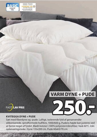 JYSK Kvitegga Dyne + Pude tilbud