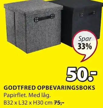 JYSK Godtfred Opbevaringsboks tilbud