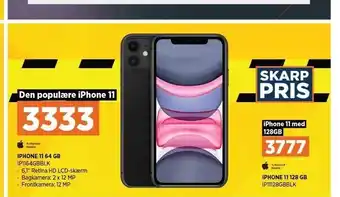 Power Iphone 11 64gb el. 128gb tilbud