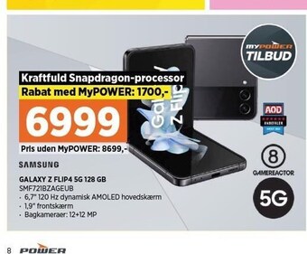 Power Galaxy z flip4 5g 128gb tilbud