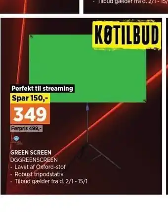 Power Green screen tilbud