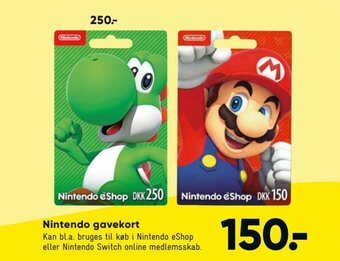 Bilka Nintendo Gavekort tilbud