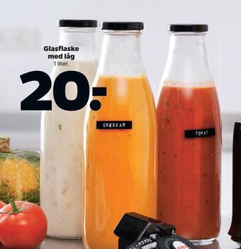 Netto Glasflaske med låg tilbud