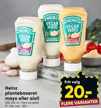Bilka Heinz Plantebaseret Mayo eller Aioli tilbud