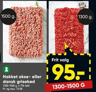 Bilka Hakket Okse- eller Dansk Grisekød tilbud