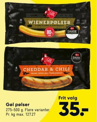 Bilka Gøl Pølser tilbud