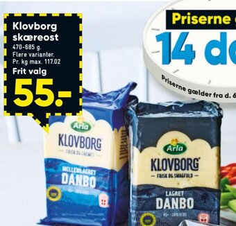 Bilka Klovborg Skæreost tilbud