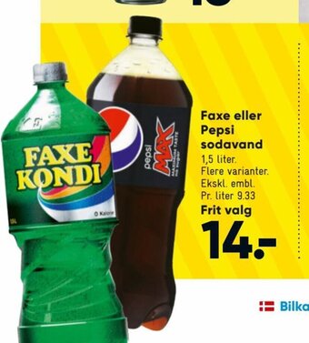 Bilka Faxe eller Pepsi Sodavand tilbud
