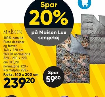 Bilka Maison Lux Sengetøj tilbud