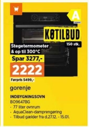Power Gorenje indbygningsovn tilbud