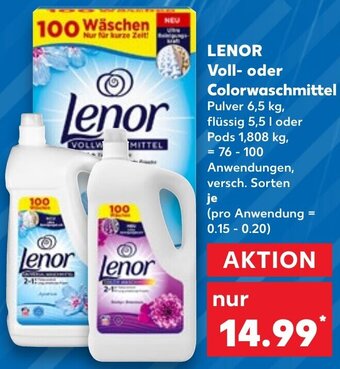 Kaufland DE Lenor Voll- oder Color waschmittel tilbud