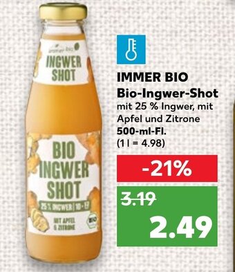 Kaufland Immer Bio Bio-Ingwer-Shot tilbud