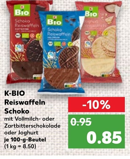 KBio Reiswaffeln Schoko tilbud hos Kaufland