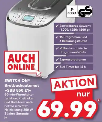 Kaufland Switch On Brotbackautomat SBB 850 E1 tilbud