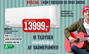 Skousen Qlima varmepumpe tilbud