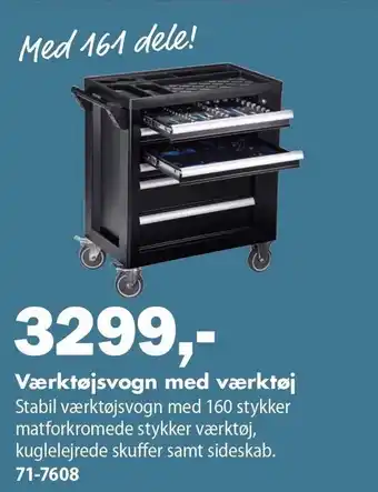 Værktøjsvogn m. værktøj