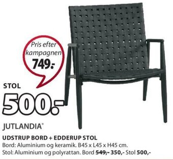 JYSK Udstrup Bord + Edderup Stol tilbud