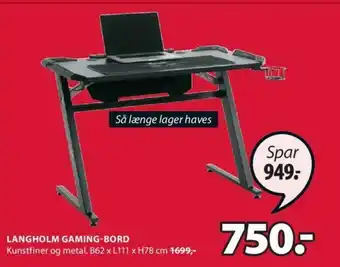 JYSK Langholm Gaming-Bord tilbud