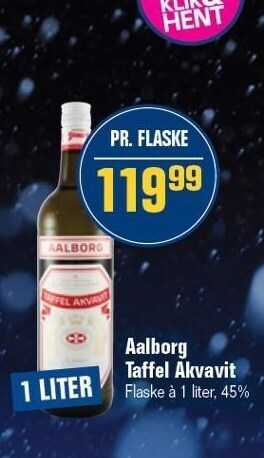 Otto Duborg Aalborg taffel akvavit tilbud