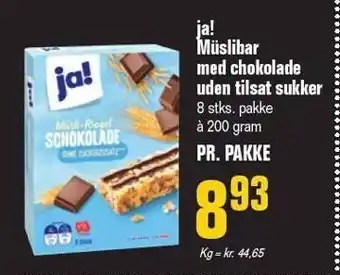 Otto Duborg Müslibar m. chokolade uden tilsat sukker tilbud