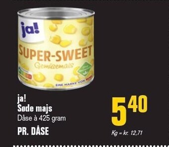 Otto Duborg Ja! søde majs tilbud