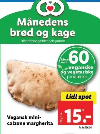 Lidl Vegansk mini-calzone margherita tilbud