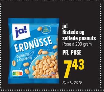 Otto Duborg Ja! ristede og saltede peanuts tilbud