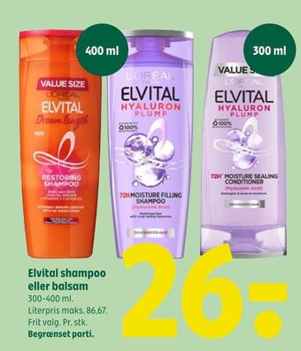 Coop 365 Elvital shampoo eller balsam tilbud