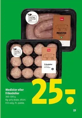 Coop 365 Medister eller frikadeller tilbud