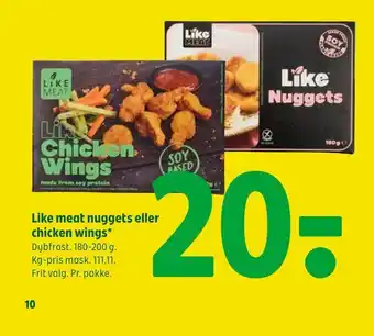 Coop 365 Like meat nuggets eller chicken wings tilbud