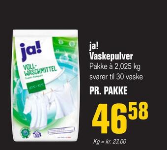 Otto Duborg Ja! vaskepulver tilbud