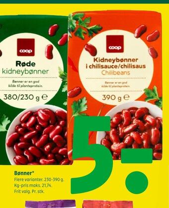 Coop 365 Bønner tilbud