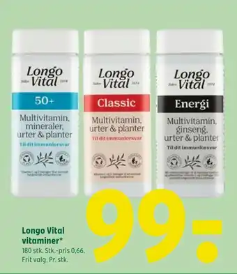 Coop 365 Longo vital vitaminer tilbud