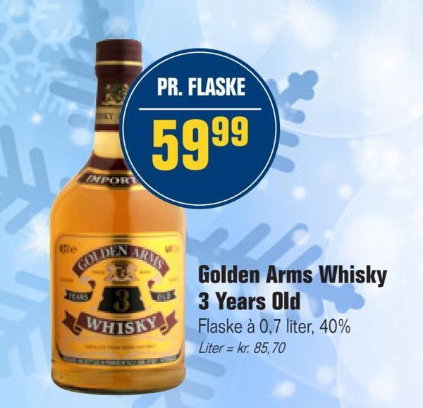Golden arms whisky 3 years old tilbud hos Otto
