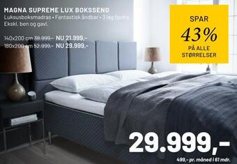 Drømmeland Magna supreme lux boksseng tilbud