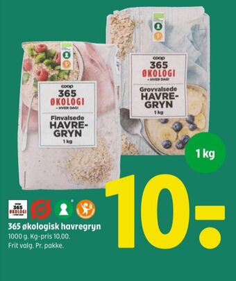 Coop 365 Coop 365 havregryn tilbud