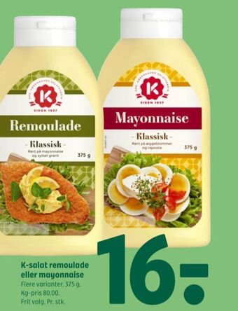 Coop 365 K-salat remoulade tilbud