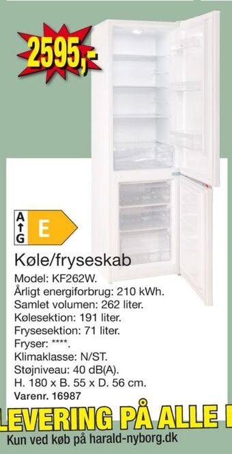 Harald Nyborg Wasco køle/fryseskab tilbud
