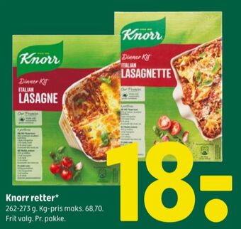 Coop 365 Knorr pastaretter tilbud