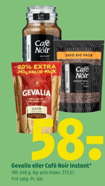 Coop 365 Cafe noir instant kaffe tilbud