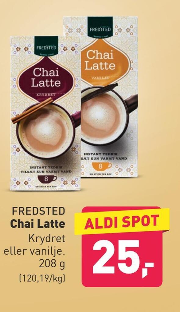 Chai latte tilbud hos ALDI