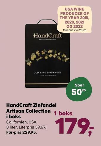Kvickly Handcraft zinfandel artisan collection i boks tilbud