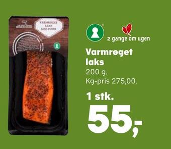 Kvickly Varmrøget laks tilbud